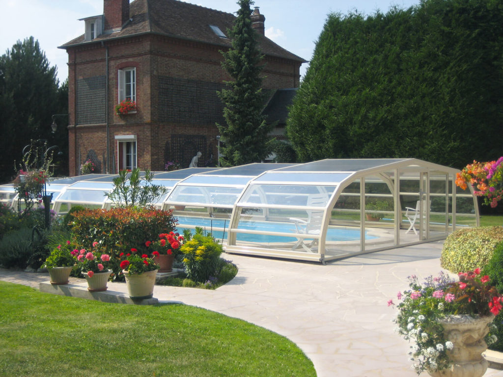 Copertura piscina semi alta alveolare